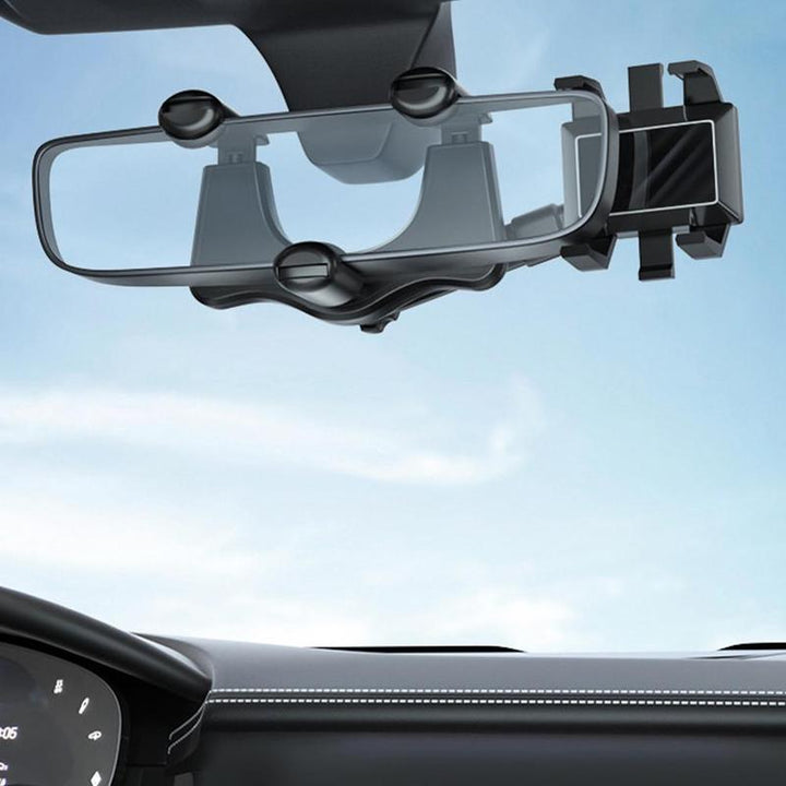 Rearview Mirror Phone Holder For Car Rotatable